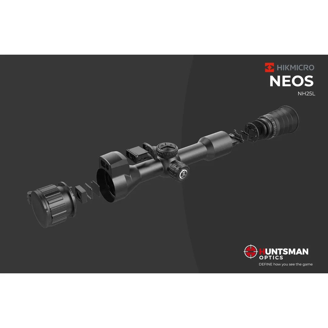 HIKMICRO NEOS NH25L thermal imaging riflescope 30mm tube LRF Rangefinding exploded
