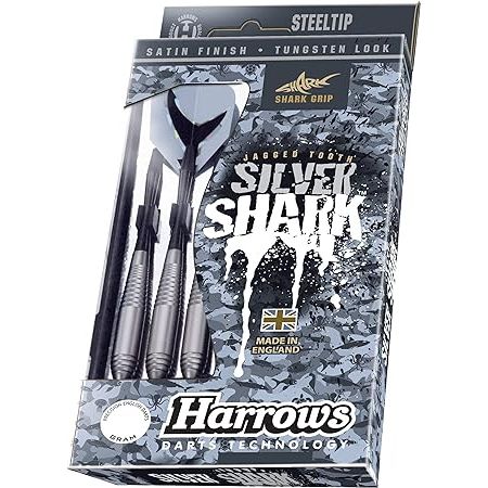 HARROWS DARTS SILVER SHARK STEEL