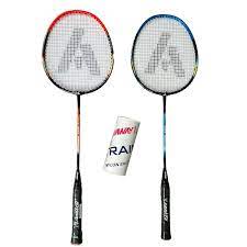 ASHAWAY AM 1000 SET 2 RACQUETS 3 SHUTTLE