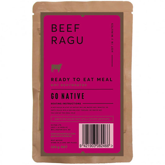 GO NATIVE READY TO EAT MEAL: 250G BEEF RAGU