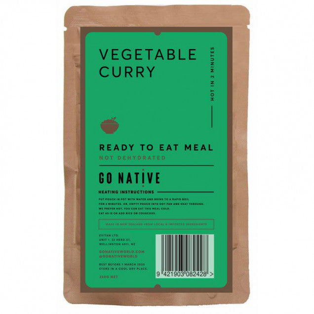 GO NATIVE READY TO EAT MEAL: 250G VEGETABLE CURRY
